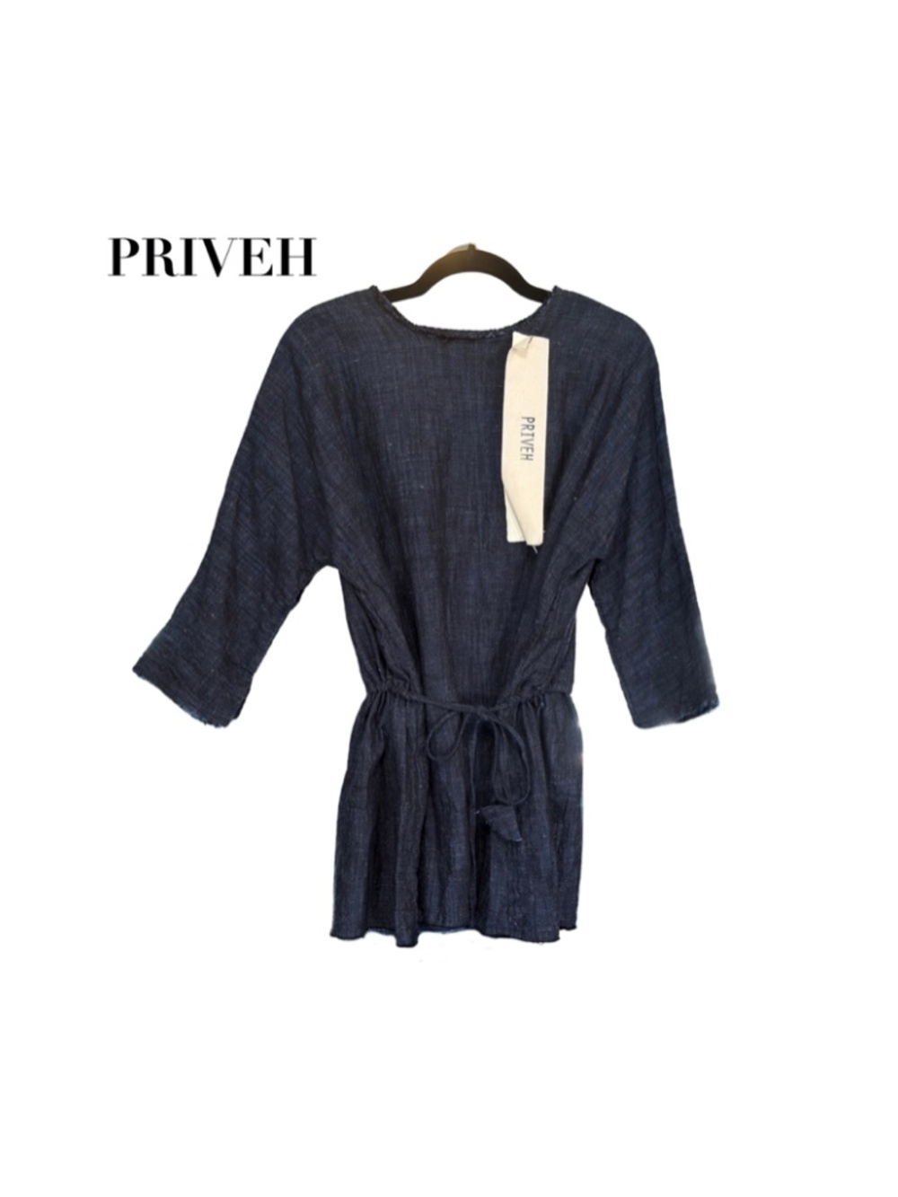 Priveh Long Sleeve Blouse in Color Night